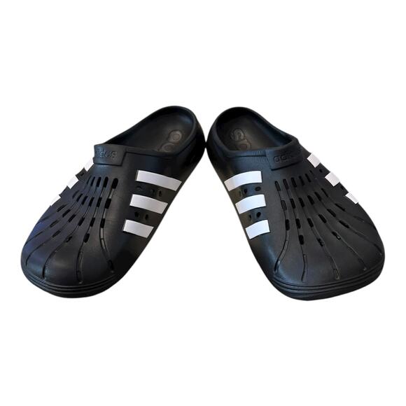 adidas Adilette Clog Black Cloud White Black Slip On GZ5886 Men's Sandals 13 - Picture 3 of 6
